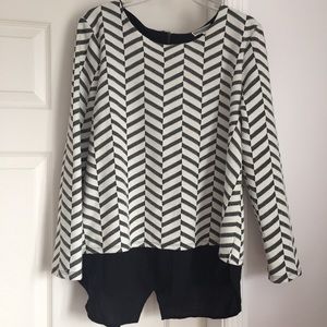 Cream and Black Top - PLEIONE